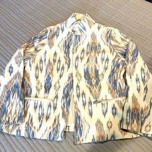 Ikat Chicos printed buttonless blazer. New.